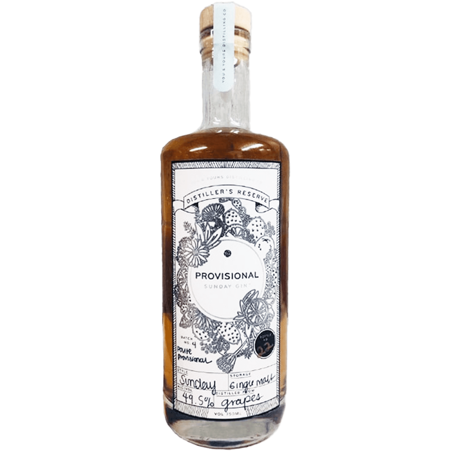 Provisional Sunday Gin 49.59% Alcohol - Liquor On Broadway