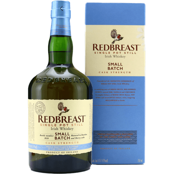 Redbreast Small Batch Cask Strength Irish Single Pot Still Whiskey 750ml front bottle