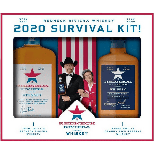 Redneck Riviera Whiskey 2020 Survival Kit 750ml and 375ml bottles