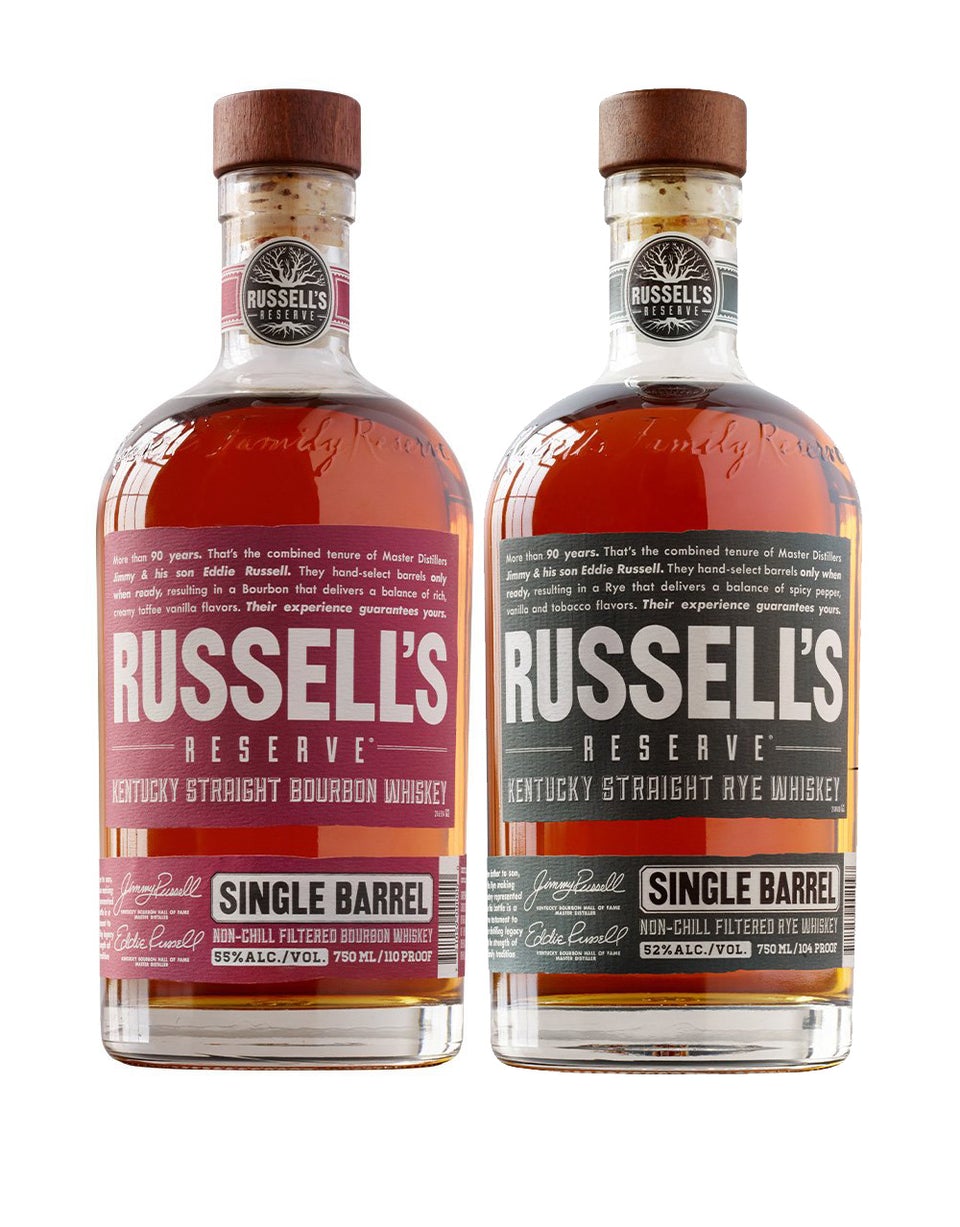 Russell's Reserve Single Barrel Bourbon & Russell's Reserve Single Barrel Rye - Liquor On Broadway