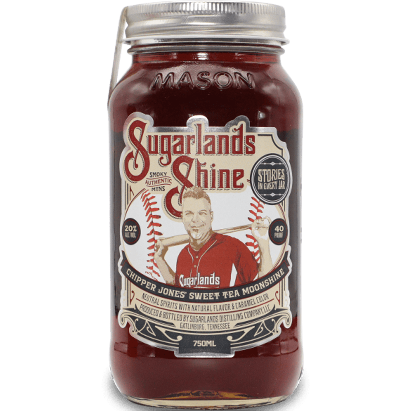 Sugarlands Shine Chipper Jones Sweet Tea Moonshine - Liquor On Broadway