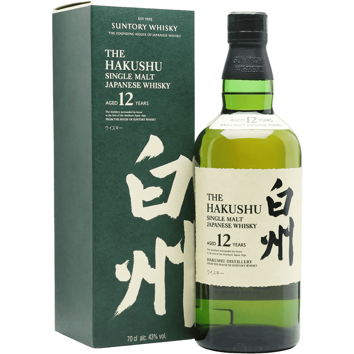 Hakushu 12 Year Single Malt Japanese Whisky – 750 ml