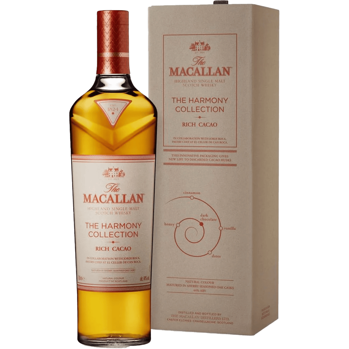 The Macallan Harmony Collection Rich Cacao Highland Single Malt Scotch Whisky 750ml biodegradable box