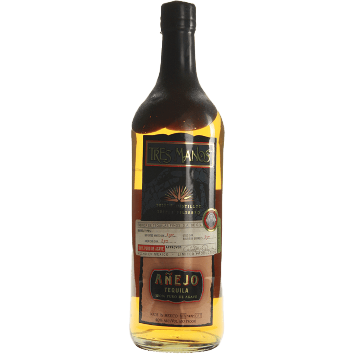Tres Manos Añejo 3 Yr Tequila 1 L - Liquor On Broadway