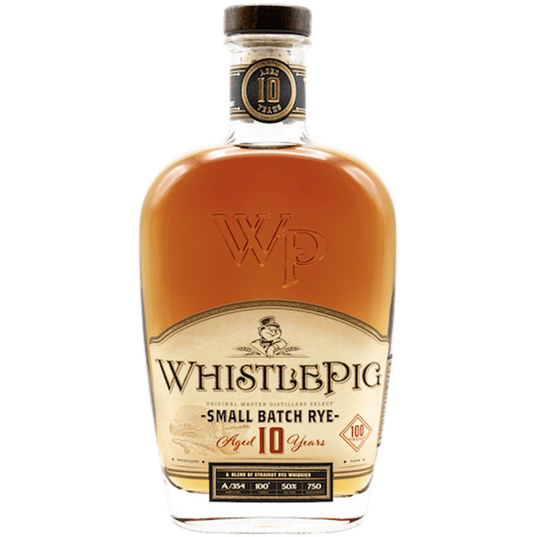 WhistlePig 10 Year Small Batch Straight Rye Whiskey 750ml front bottle