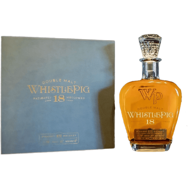 WhistlePig 18 Year Double Malt Straight Rye Whiskey 750ml front bottle