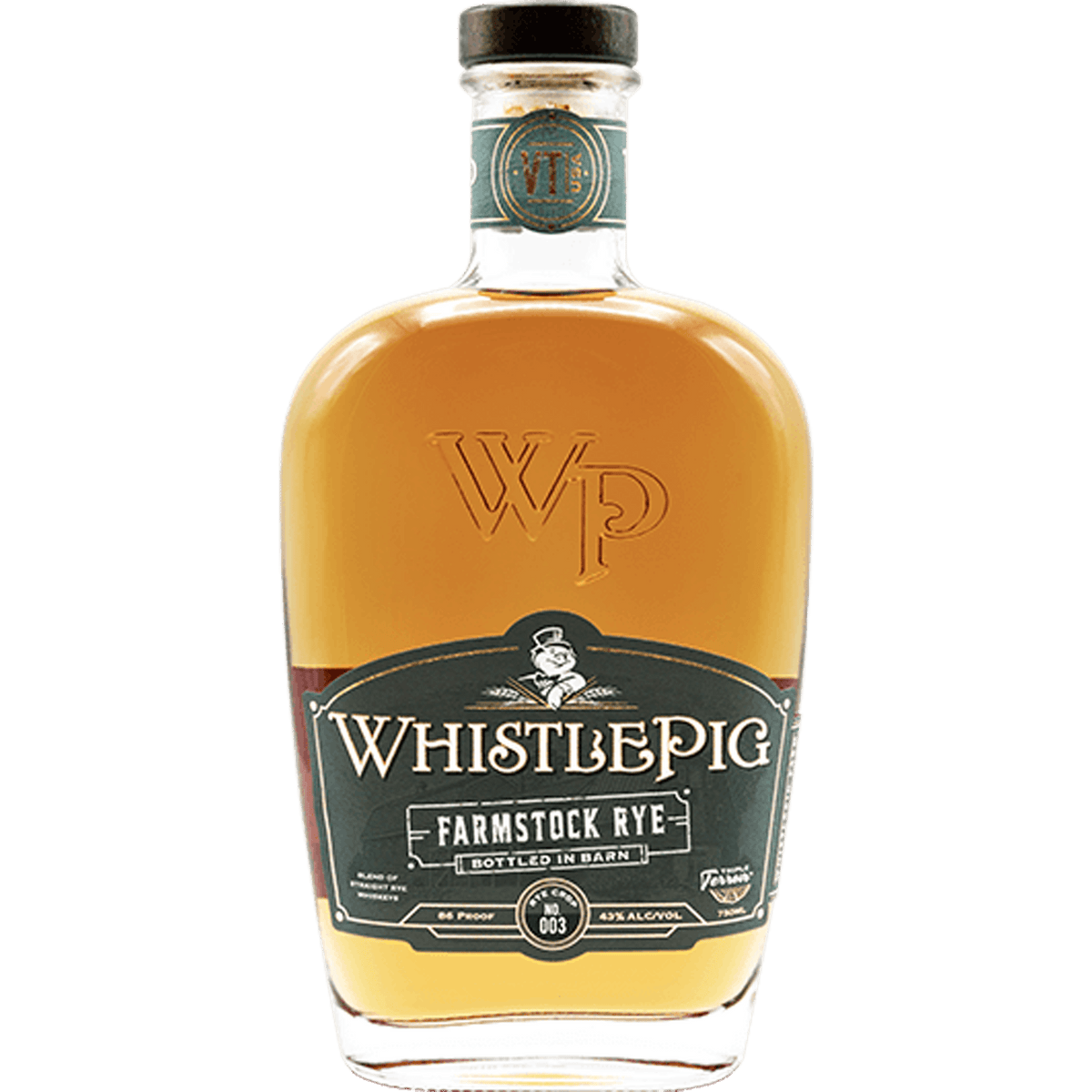 WhistlePig FarmStock Rye Crop No. 003 Straight Rye Whiskey 750ml front bottle