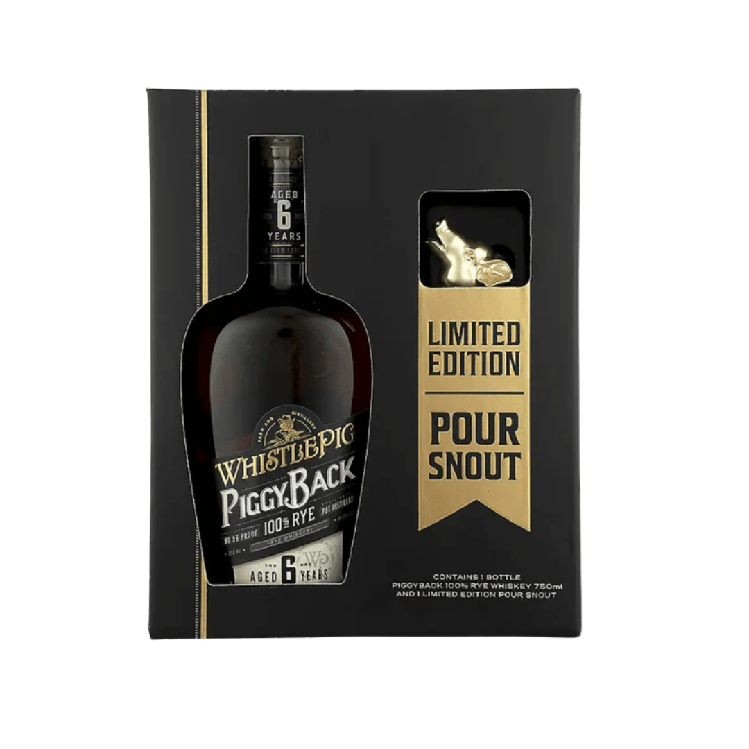 WhistlePig PiggyBack 6 Year Old Rye – Limited Edition “Pour Snout” - Liquor On Broadway