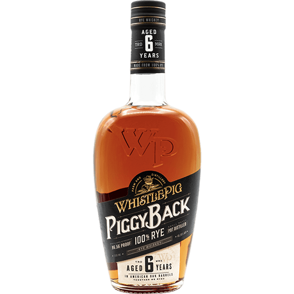 WhistlePig PiggyBack 6 Year Canadian Rye Whisky 750ml front bottle