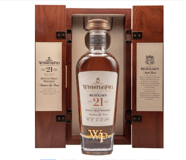 WhistlePig The Beholden 21 Year Single Malt Whiskey - Liquor On Broadway